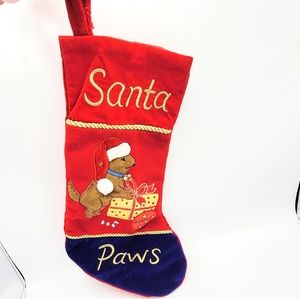Santa Paws Christmas Stocking Vintage D&F Designs Gastonia North Carolina